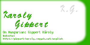 karoly gippert business card